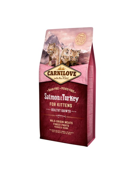 saco Carnilove Feline Pienso Gatitos Salmón y Pavo 6kg
