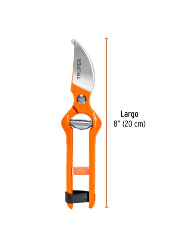 Truper Tijera de Poda T-580 8" de Aluminio Forjado