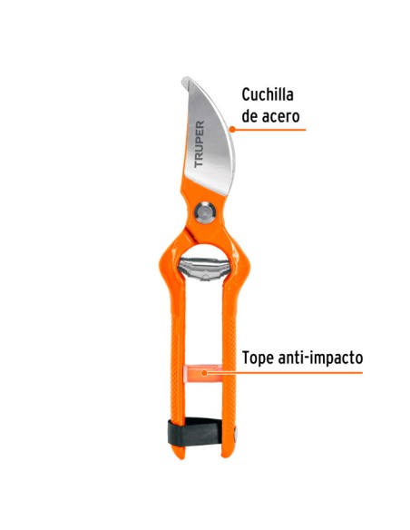 características tijera T-580 Truper de aluminio forjado