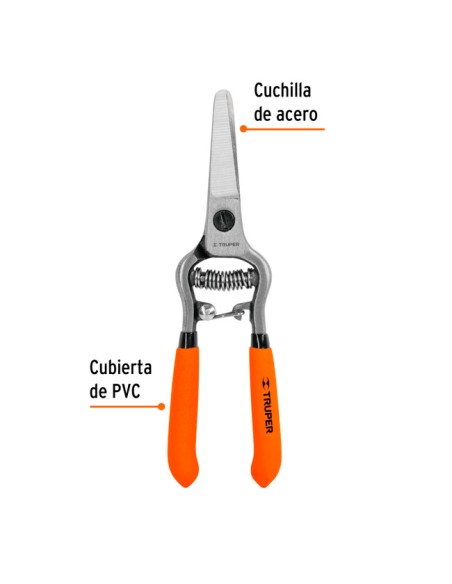 características Tijera Truper  Forjada T-20 6" para Huerto