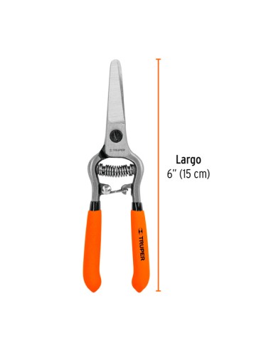 largo Truper Tijera de Poda Forjada T-20 6" para Huerto