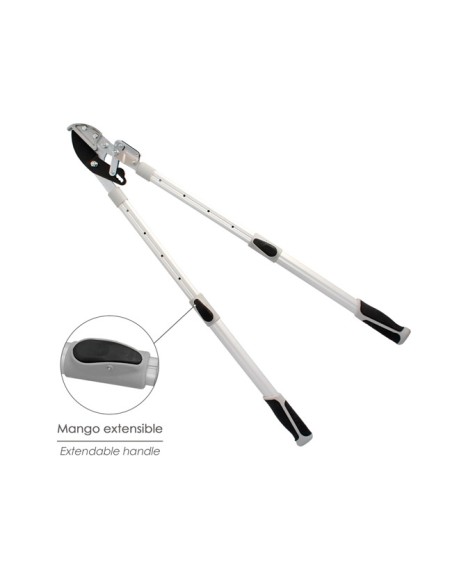 mangos extensibles tijera telescópica de poda con yunque saturnia