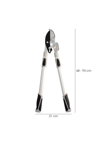 medidas tijera de poda Telescópica Saturnia con Yunque de aluminio