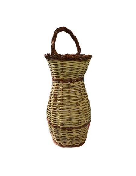 Caracolera de Mimbre con Asa y Tapa