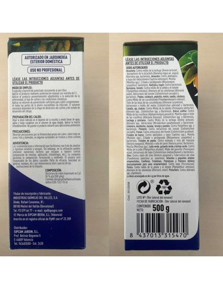 instrucciones de uso DRYCOP 50 DF Cobre Fungicida Bactericida