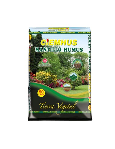 Sustrato Mantillo Humus Abono Vegetal para Huerto y Jardín 50L