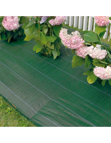 jardin con NORTENE Malla Antihierba Rollo 1,25 x 10m Verde