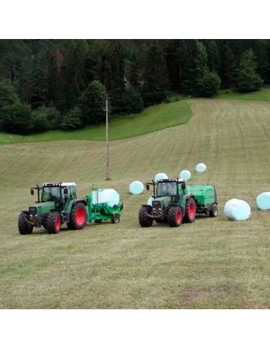 pacas de paja con Film Estirable Agrícola blanco A-750