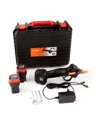 maletín y accesorios Tijera de Poda Eléctrica a Batería para Jardín y Frutales