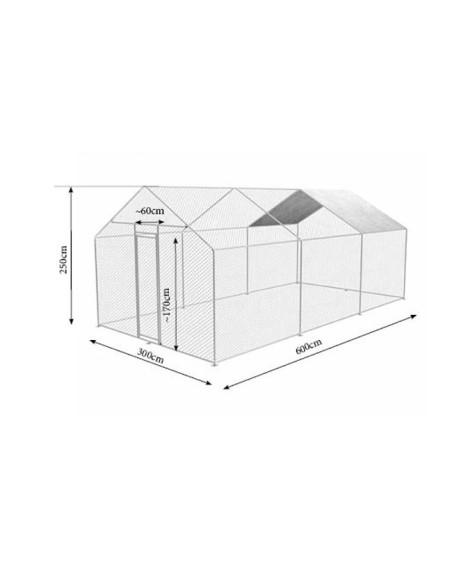 Gallinero Metálico ZIPPER ZI-CR362 3x6m