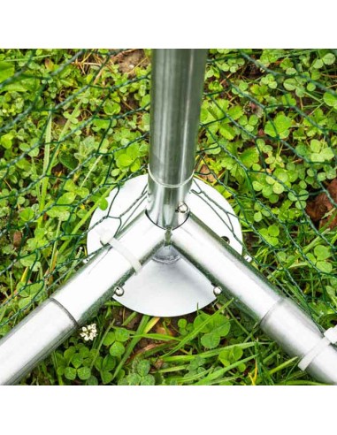 Base postes gallinero Zipper Machinen de exterior de acero galvanizado Base postes gallinero Zipper Machinen de exterior de acero galvanizado
