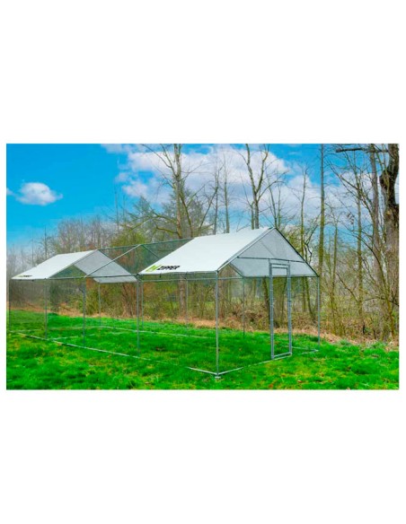 Gallinero Metálico ZIPPER ZI-CR382 3x8m con lona impermeable y resistente a los rayos UV Gallinero Metálico ZIPPER ZI-CR382 3x8m con lona impermeable y resistente a los rayos UV