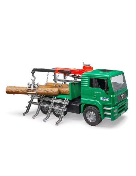 camión forestal Bruder MAN TGA con grúa de carga