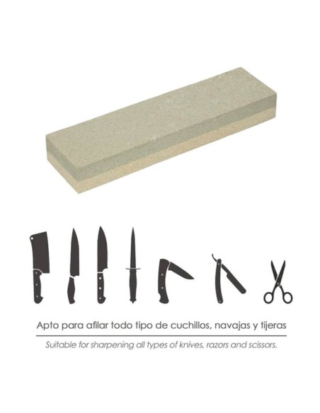 Piedra asentar filo o afilar de dos caras en Óxido de aluminio
