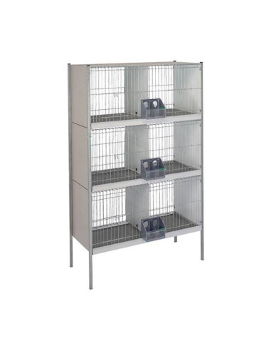 Pelechero de Palomas en Batería 6 departamentos respaldo alambre
