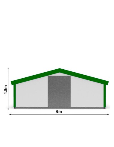 medidas Corral Móvil con Paneles Sándwich para 180 gallinas
