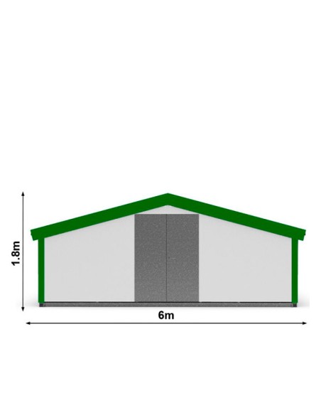 medidas Corral Móvil con Paneles Sándwich para 180 gallinas