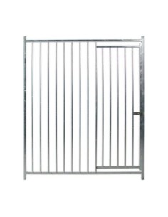 Frente de Box con puerta para Perros Barras 8cm