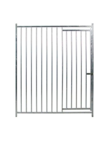 Frente de Box con puerta para Perros Barras 8cm
