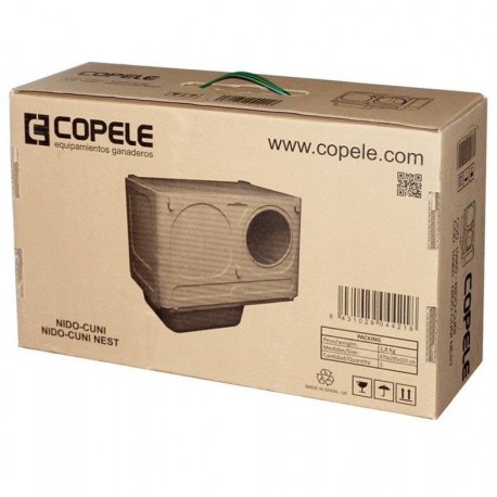 Caja carton transporte del Nido Cuni termo para el criado de conejos