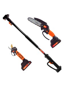 kit poda eléctrica AFKIT Altuna con tijera, motosierra y pértiga