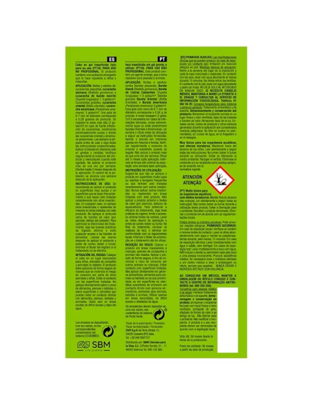 pictogramas de seguridad gel anti cucarachas listo uso 5gr PH