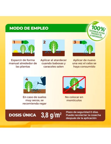 modo de empleo anticaracoles y babosas ecológico solabiol 500gr