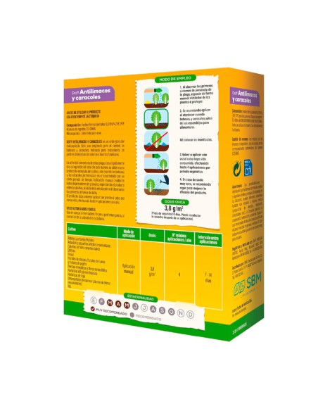 caja 500gr antilimacos y caracoles para cultivos ecológicos