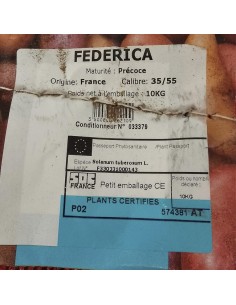 Patata de siembra Federica 35/55 Saco 10kg 2