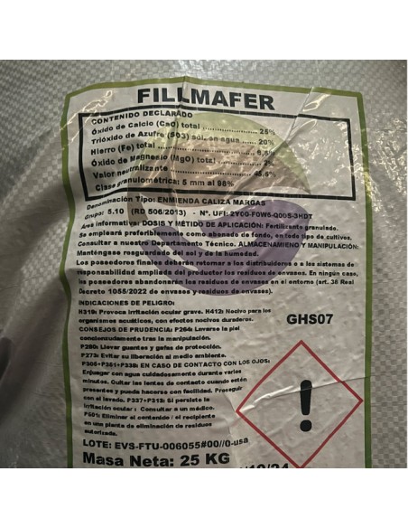 Sulfato de Hierro Granulado saco 25 kg