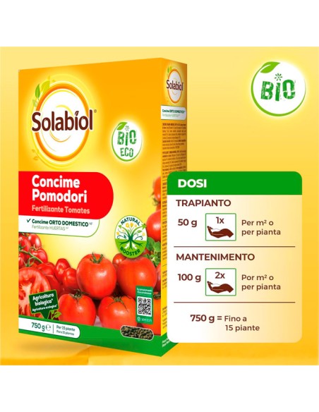 dosis Fertilizante Ecológico para Tomates para huertos domésticos 750gr