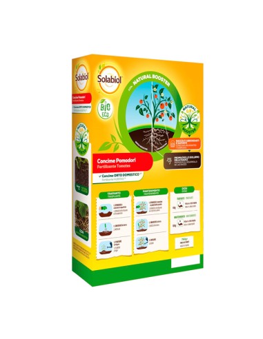 etiqueta fertilizante Ecológico para Tomates para huertos domésticos 750gr