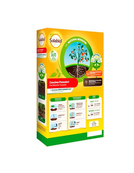 etiqueta fertilizante Ecológico para Tomates para huertos domésticos 750gr