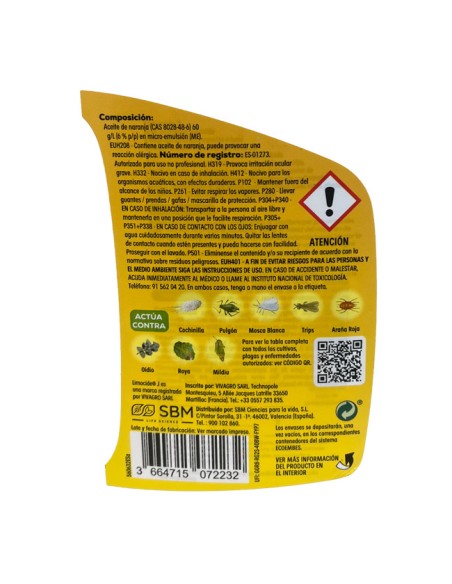 etiqueta pictogramas Limocide J insecticida triple acción de Solabiol