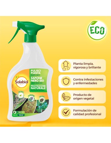 usos Planta limpia jabón negro en spray SOLABIOL