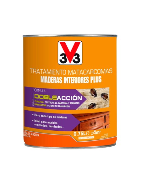 Tratamiento matacarcomas para Madera de Interior Plus V33 750ml