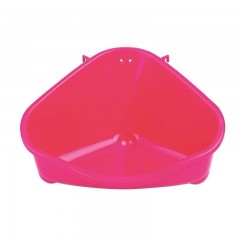 Cama de esquina de plástico rojo para Hurones