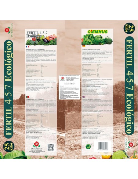 usos Abono ecológico Fertil 4-5-7 compost orgánico para huerto