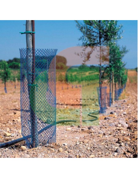 huerto con árboles en crecimiento rodeados por Zarcillo protector flexible