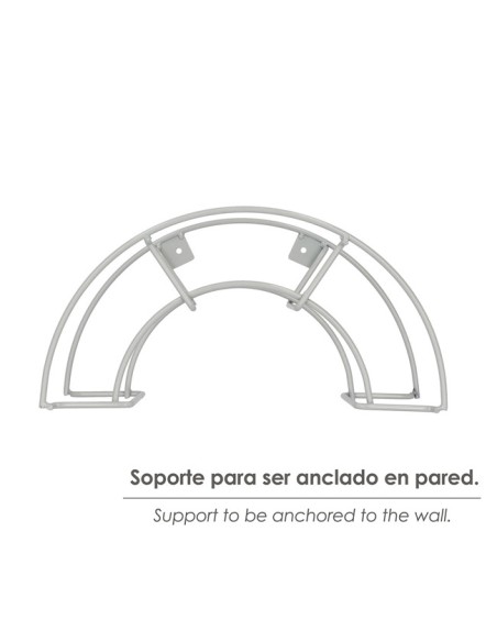 soporte metálico para mangueras de jardín