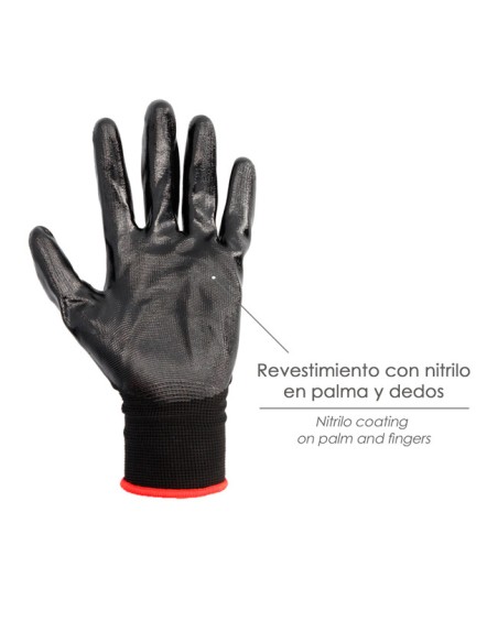 Guantes Nitrilo antideslizantes para trabajos mecánicos y contrucción