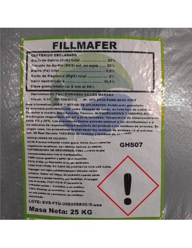 Sulfato de Hierro Granulado saco 25 kg