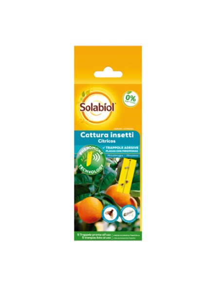 Trampas Adhesivas con Feromonas para Cítricos 5 placas Solabiol