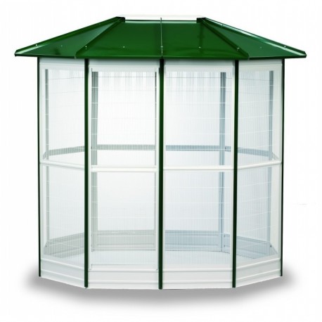 Pajarera Modular color verde y modelo: 8+2 lados y 12+2 lados