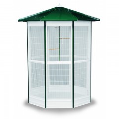 Pajarera Modular color verde y modelo 12 lados 2