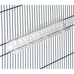 Comedero de plástico transparente para pájaros