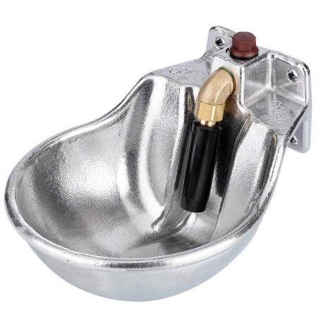 Bebedero de Empujador para Caballos aluminio color metálico