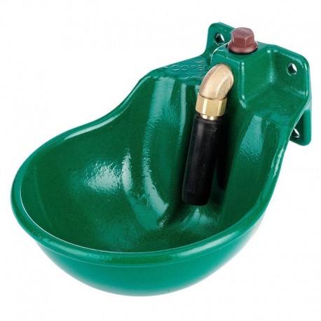 Bebedero de Empujador para Caballos aluminio color verde