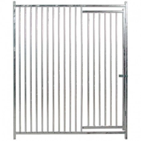 Frente de Boxes para Perros barras 5 cm con puerta y sin comederos