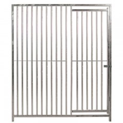 Frente de Boxes para Perros ECO con barras 8 cm y con puerta 2